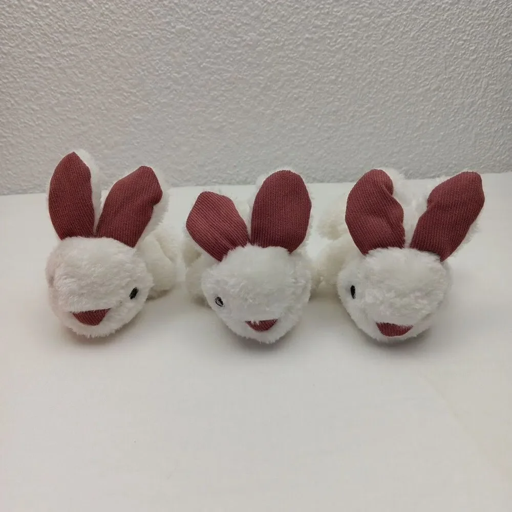 Interactive Hide and Seek Squeaky Dog Plush Toy Rabbit and Carrot 4-Pack